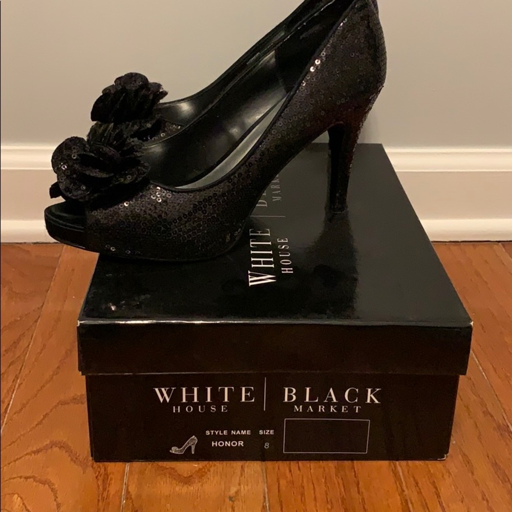 White House black market sequin heels